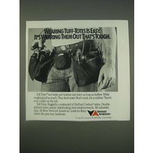 1989 Vermont-American Ad - Wearing Tuff-Totes is easy.