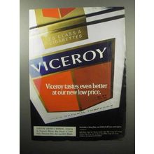 1989 Viceroy Cigarettes Ad - Tastes Even Better