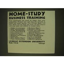 1936 LaSalle Extension University Ad - Home-study business training