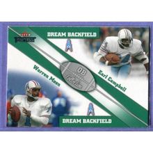 2002 Fleer Throwbacks QB Collection Dream Backfield Moon and Campbell FB