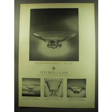 1949 Steuben Glass Ad - Low Centerpiece; Decorative Bowl; Flower Bowl