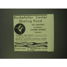 1949 Rockefeller Plaza Outdoor Ice Skating Pond Ad