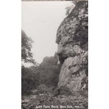 Lion Face Rock Dove Dale Derbyshire 1960s Real Photo Postcard