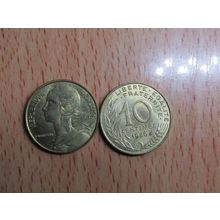 France Republic 1986 10 Centimes Coin