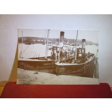 "QUEEN OF THE FAL" SHIP, CORNWALL c.1900 postcard. Truro Museum =