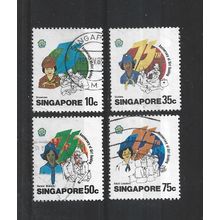 Singapore.75th Anniversary of Girl Guide Movement set of 4.Fine Used.Jul25