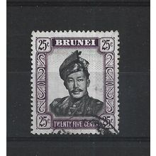 Brunei.SG109 25c Sultan Omar Ali Saifuddin.Fine Used.Aug25m