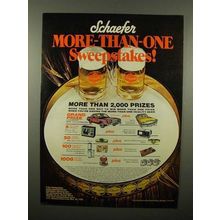 1975 Schaefer Beer Ad - More-Than-One Sweepstakes