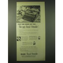 1948 Royal Portable Typewriter Ad - First time under any tree