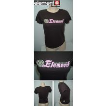 New Junior Womens Medium Element Brown Pink Shirt 100% Cotton MSRP$24