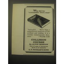 1959 G. P. Putnam's Sons Book Advertisement - Collision Course by Alvin Moscow
