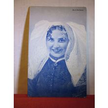 YOUNG GIRL IN NATIONAL HEAD-DRESS, ZUID-HOLLAND unused vintage postcard =