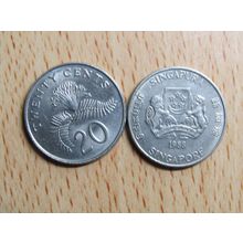Singapore 1988 20 Cents Coin
