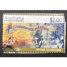 AUSTRALIA 2001 SG 2064 USED 'FEDERATION' SHEET 'fault'