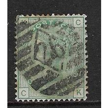 GB 1867-80 QV 1/- PLATE 4 " KC " USED SG117