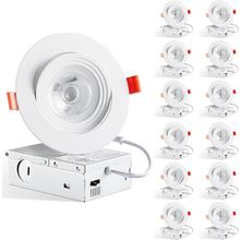LEDIARY 12 Pack Gimbal LED Recessed Lighting 4 Inch, 5CCT Adjustable Recessed Li