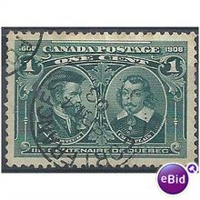 Canada 1908.SG189 1c Blue-Green Fine Used.