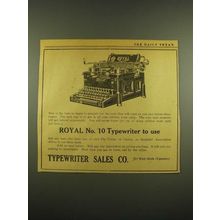 1915 Royal No. 10 Typewriter Ad