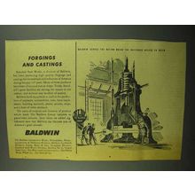 1942 Baldwin Locomotives Standard Steel Works Ad