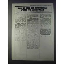1980 General Motors Ad - Help Get Health Care