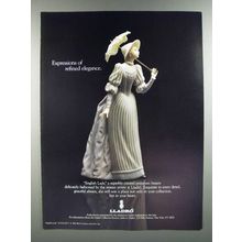 1986 Lladro English Lady Porcelain Ad - Expressions of Refined Elegance