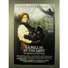 1988 Gorillas in the Mist Movie Ad - Sigourney Weaver