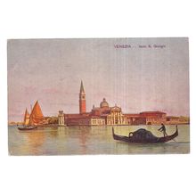 ISOLA S. GIOGIO, VENEZIA, ITALY unused antique postcard. #