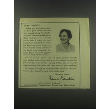 1946 Laura Scudders Fine Foods Ad - Dear Friends
