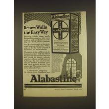 1926 Alabastine Sanitary Wall Coating Ad - Renew walls the easy way