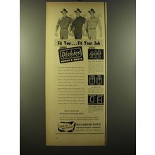 1950 Dickies Shirts & Pants Ad - Fit you fit your job
