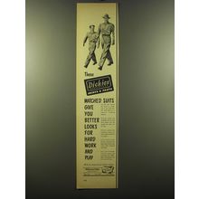 1950 Dickies Shirts & Pants Ad - Matched suits give you better looks