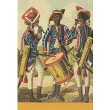 Sepoy Drummers & Fifers Military Painting Army Museum Postcard