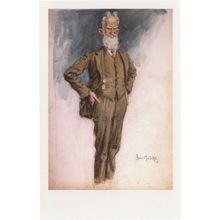 George Bernard Shaw London Portrait Gallery Painting Postcard