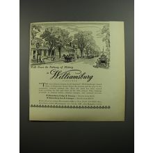 1954 Williamsburg Virginia Ad - Walk down pathway of history in Williamsburg