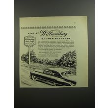 1954 Williamsburg Virginia Ad - Stop at Williamsburg Virginia on your way south
