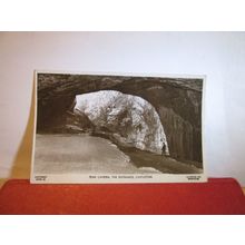 ENTRANCE, PEAK CAVERN, CASTLETON, Derbyshire used vintage postcard RP 1954 pm =