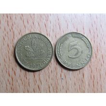 1971d 5 Pfennig Germany Coin
