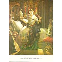 Art DANIEL MACLISE Madeline After Prayer Postcard (Medici 1691)