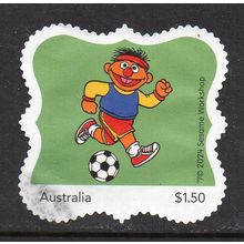 2024 SESAME STREET; 'GO FOR THE GOLD', FOOTBALL, USED S/A MY STAMP. 03/04