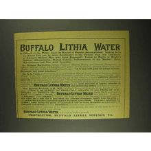 1903 Buffalo Lithia Water Ad - Offered to the Public