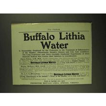 1903 Buffalo Lithia Water Ad - Successfully Employed