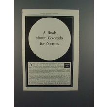 1903 Burlington Route Railroad Ad - About Colorado