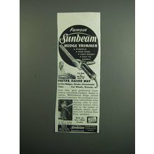 1951 Sunbeam Hedge Trimmer Ad - Famous