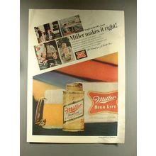 1968 Miller High Life Beer Ad - Makes it Right