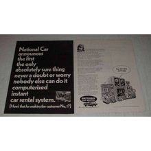 1969 National Car Rental Ad - Computerized System