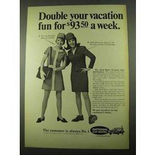 1969 National Car Rental Ad - Double Your Fun