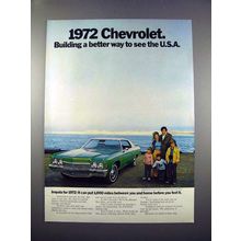 1972 Chevrolet Impala Custom Coupe Car Ad!