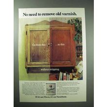 1977 Varathane Stain Ad - No Need to Remove old Varnish