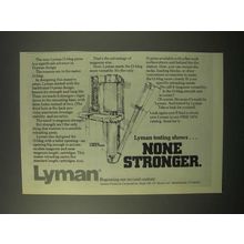 1979 Lyman O-Mag Press Ad - None Stronger