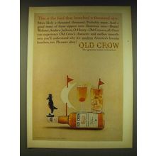 1964 Old Crow Bourbon Ad - This is the bird that launched a thousand sips